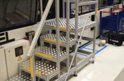 Trappe, platform og montageplads i et'